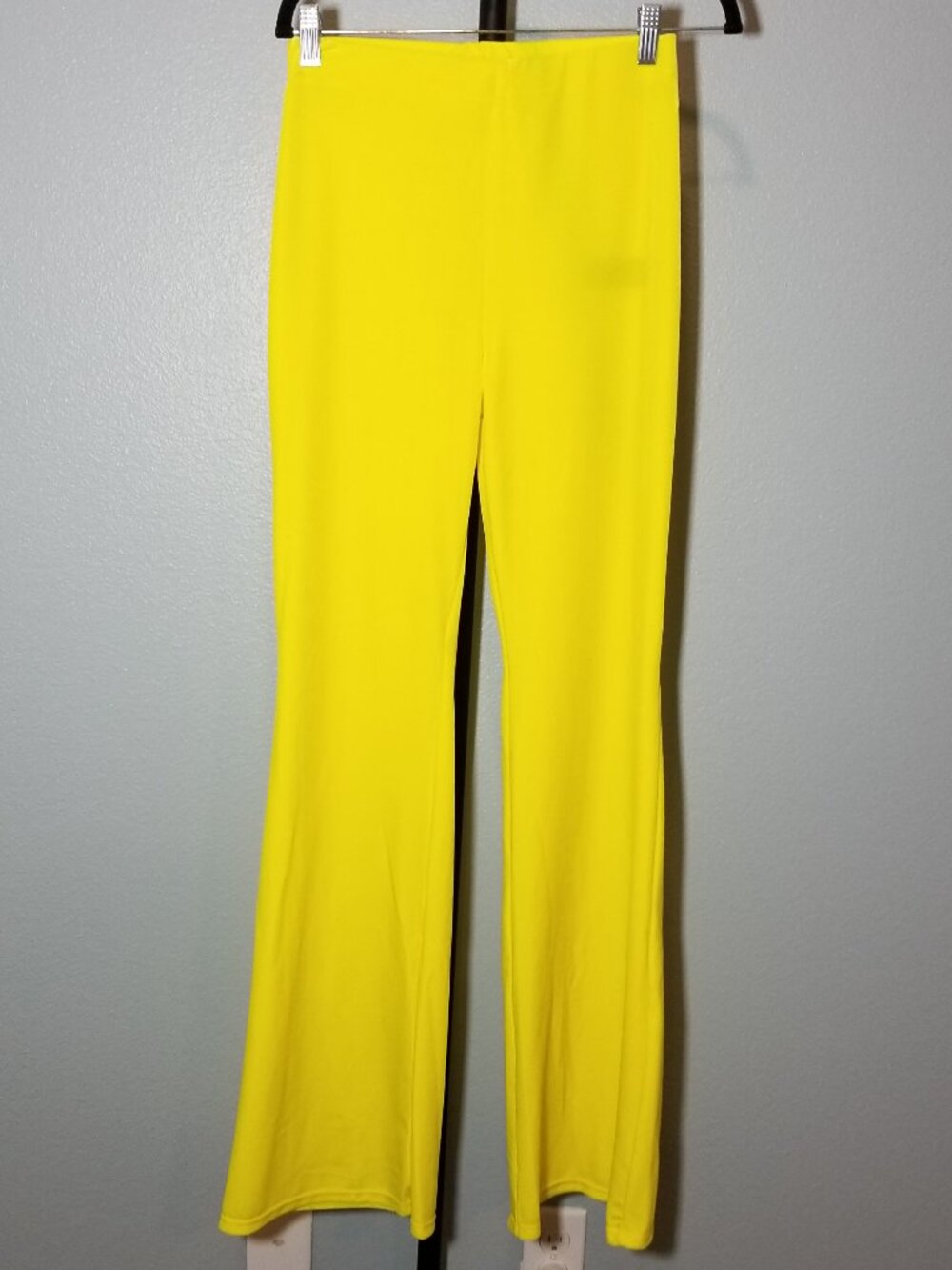 Collusion Womens Size 8 Yellow Flared Legging Pant Festival Rave Hippie EDC